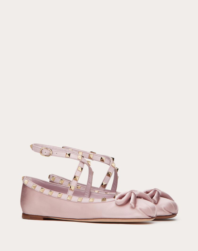 ROCKSTUD SATIN BALLERINA - Image 1